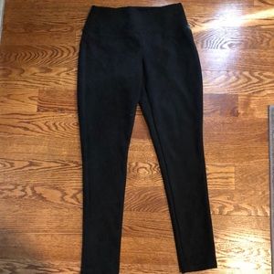Black velvet leggings